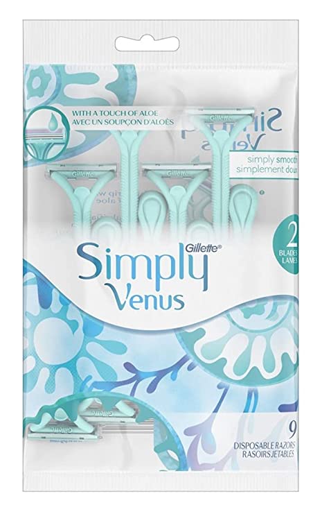 Simply Venus Womens Disposable Razors 9 Count