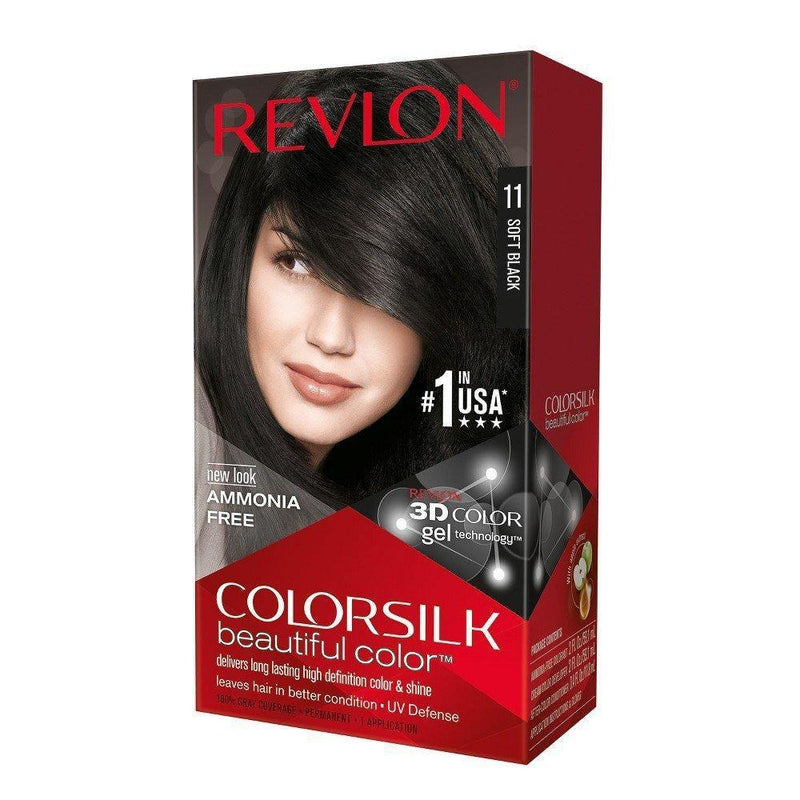 Revlon ColorSilk Beautiful Color, Soft Black [11], 1 COUNT