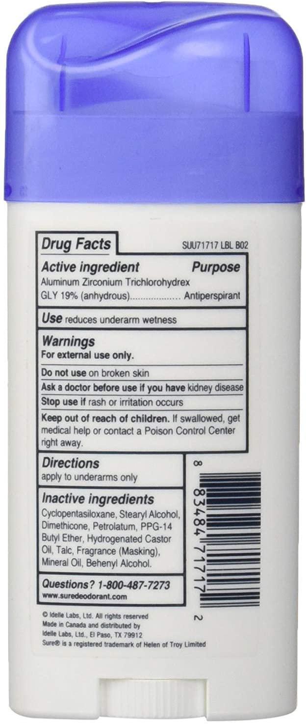 Sure Invisible Solid AntiPerspirant and Deodorant, Unscented, 2.7 Oun