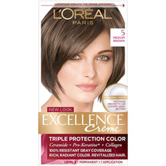 L'Oreal Excellence Creme, Medium Brown [5], 1 COUNT