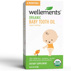 Wellements Organic Baby Tooth Oil for Teething, 0.5 oz