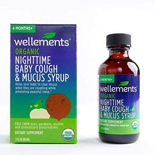 Wellements Organic Nighttime Baby Cough & Mucus Syrup, 2 oz