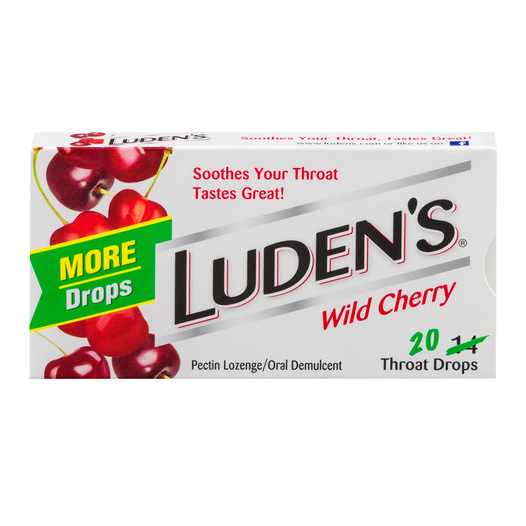 Luden's Wild Cherry Pectin Lozenge, Box of 20 Throat Drops*