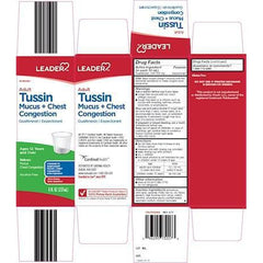 Leader Adult Tussin, 8 Fl Oz in One Bottle (Mucus + Chest Congestion)