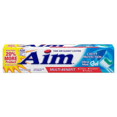 Aim Multi-Benefit Cavity Protection Gel Toothpaste, Ultra Mint - 5.50 Oz
