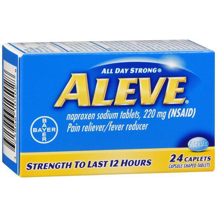 Aleve Pain Reliever/Fever Reducer Caplets, 24 count