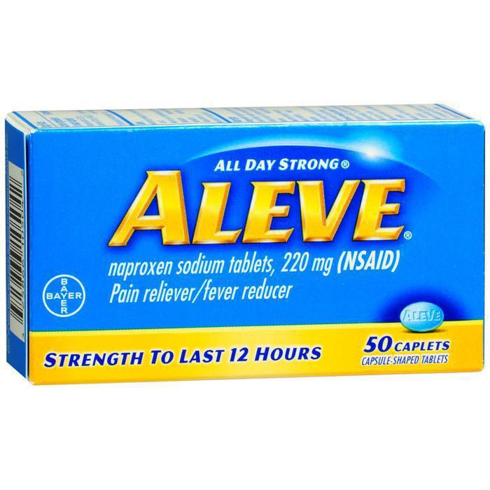 Aleve Pain Reliever/Fever Reducer Caplets, 50 count