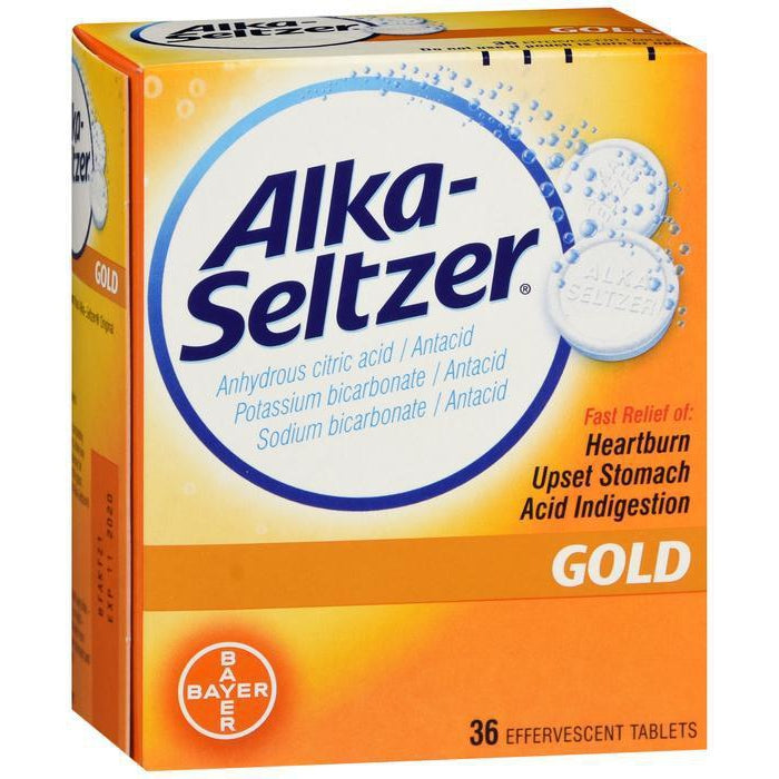 Alka Seltzer Gold - 36 Effervescent Tablets