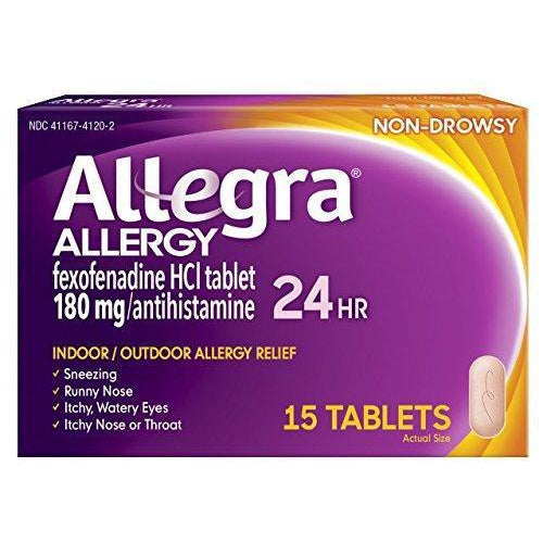 Allegra 24 Hour Allergy Relief, 15 Tablets