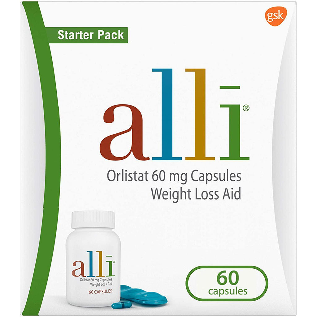 alli Weight Loss Diet Pills, Orlistat 60 mg Capsules, 60 Count Starter Pack