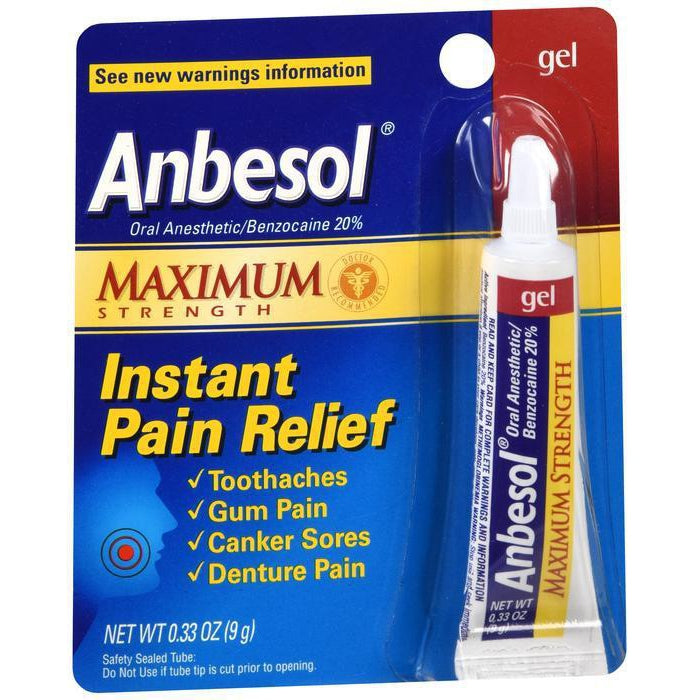 Anbesol Maximum Strength Oral Anesthetic Gel - 0.33 Oz