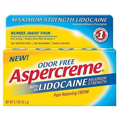 Aspercreme Pain Relieving Creme With Lidocaine, Lidocaine 4%, 2.7 Ounce