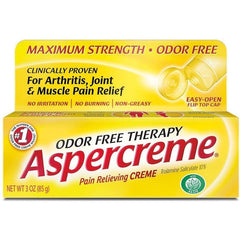 Aspercreme Odor Free Topical Analgesic Cream, 5 oz, Pack of 3