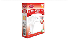 Home Select Assorted Cutlery White 48 Count