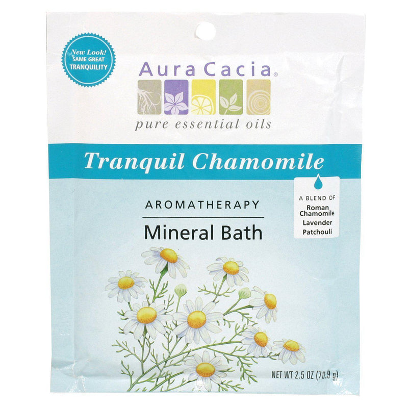 Aura Cacia Aromatherapy Mineral Bath, Tranquil Chamomile, 2.5 oz