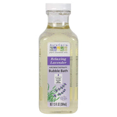 Aura Cacia Relaxing Lavender Aromatherapy Bubble Bath | Pure Essential Oils, 13 oz.