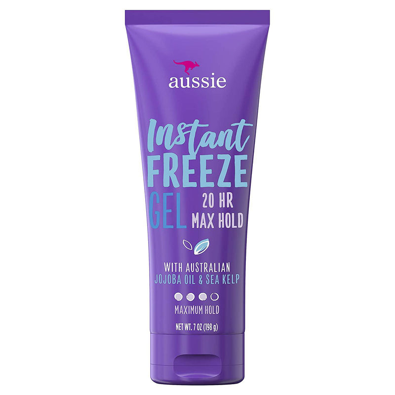 Aussie Instant Freeze with Jojoba Oil & Sea Kelp Hair Gel, 7.0 oz