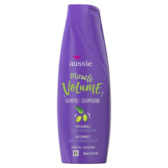 Aussie For Fine Hair, Paraben-free Miracle Volume Shampoo, W/Plum and Bamboo, 12.1 Fl Oz