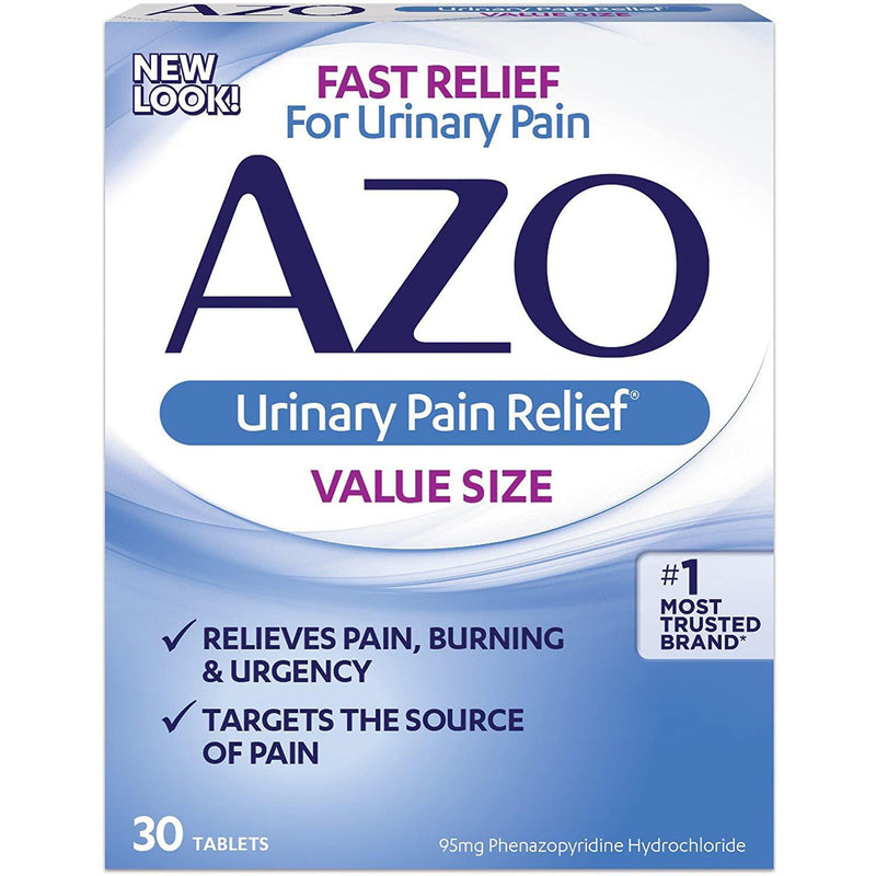 AZO Urinary Pain Relief with Phenazopyridine Hydrochloride, 30 Tablets