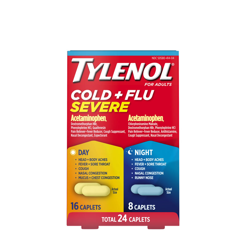 Tylenol Cold + Flu Severe Day & Night Caplets Combo Pack, 24 ct.