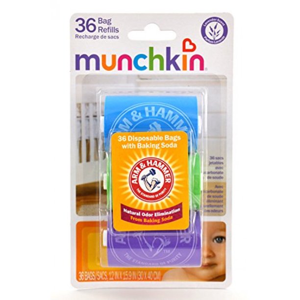 Arm & Hammer Munchkin Diaper Bag Refills, 36 bags