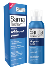 Sarna 1% Hydrocortisone Foam - Eczema Relief Anti Itch Whipped Foam 1.7 Oz