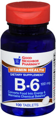 GNP Vitamin B-6 100 MG - 100 tablets