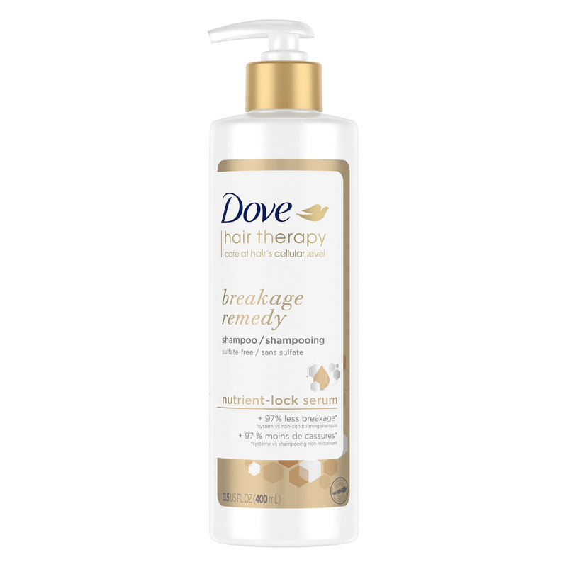 Dove Hair Therapy Breakage Remedy Shampoo with Nutrient Lock Serum, 13.5 oz