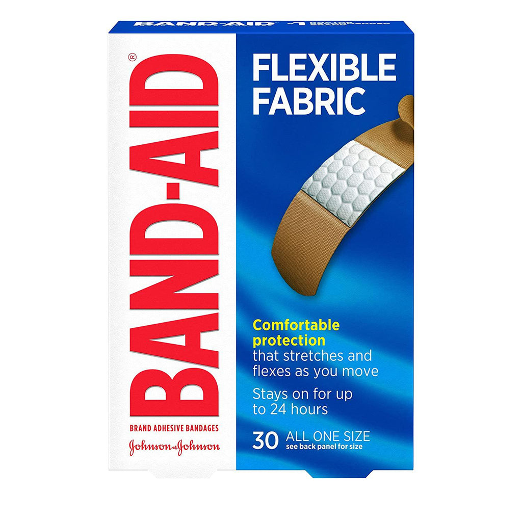 Band-Aid Brand Flexible Fabric Adhesive Bandages, 3/4" x 3", 30 Count
