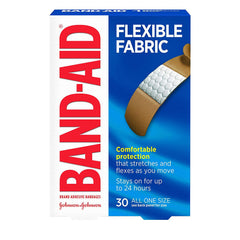 Band-Aid Brand Flexible Fabric Adhesive Bandages, 3/4