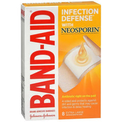 Band-Aid Brand Adhesive Bandages with Neosporin Antibiotic Ointment, 1 3/4
