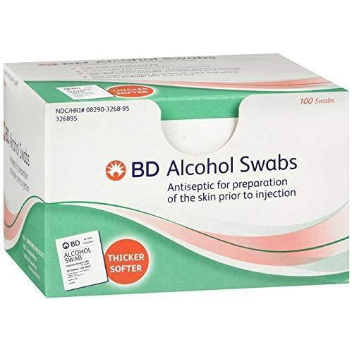 BD Alcohol Swabs, 100 count
