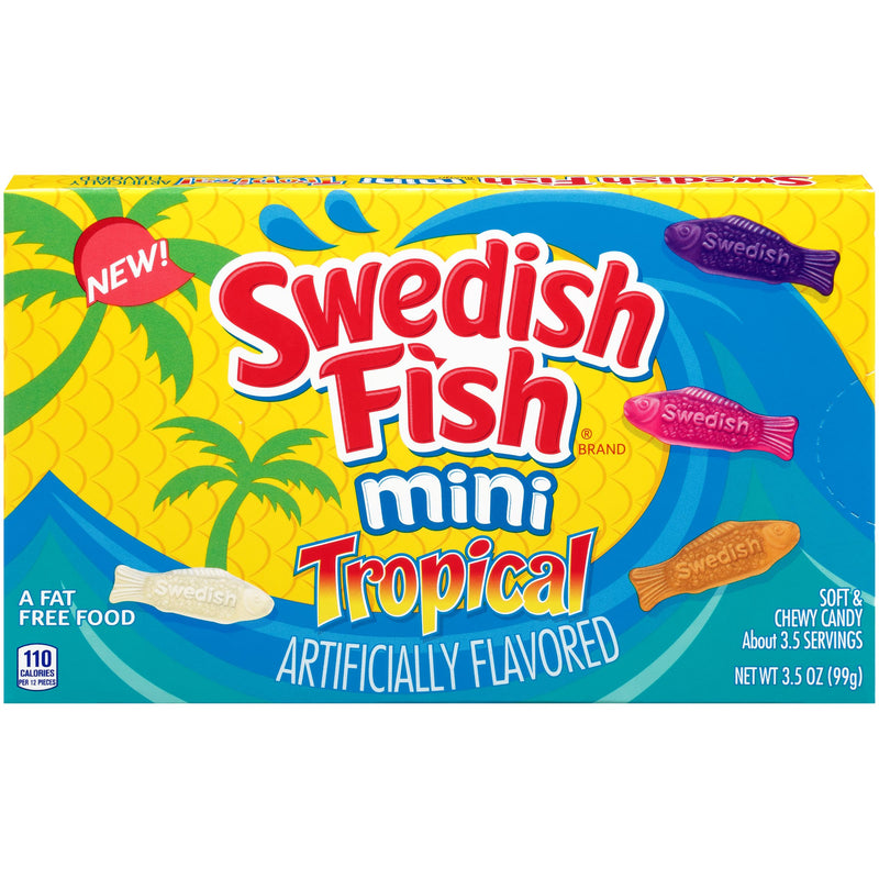 Swedish Fish Mini Fat-Free Tropical Soft & Chewy Candies, 3.5 Oz.