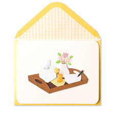 PAPYRUS Get Well Soon Card, Bed Tray