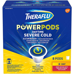 Theraflu PowerPods Daytime Severe Cold, Berry Menthol & Green Tea, 8 Pods