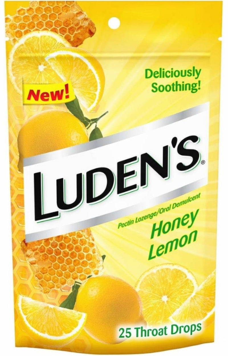 Luden's Honey Lemon Pectin Lozenge Oral Demulcent - 25 Throat Drops