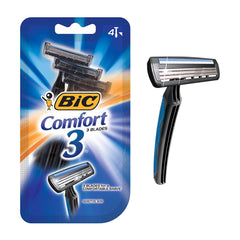 BIC Comfort 3 Disposable Shaver, Men - 4 Count