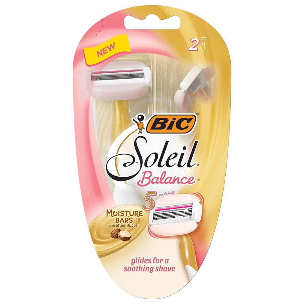 BIC Soleil Balance Women's 5-Blade Disposable Razor- 2 Count