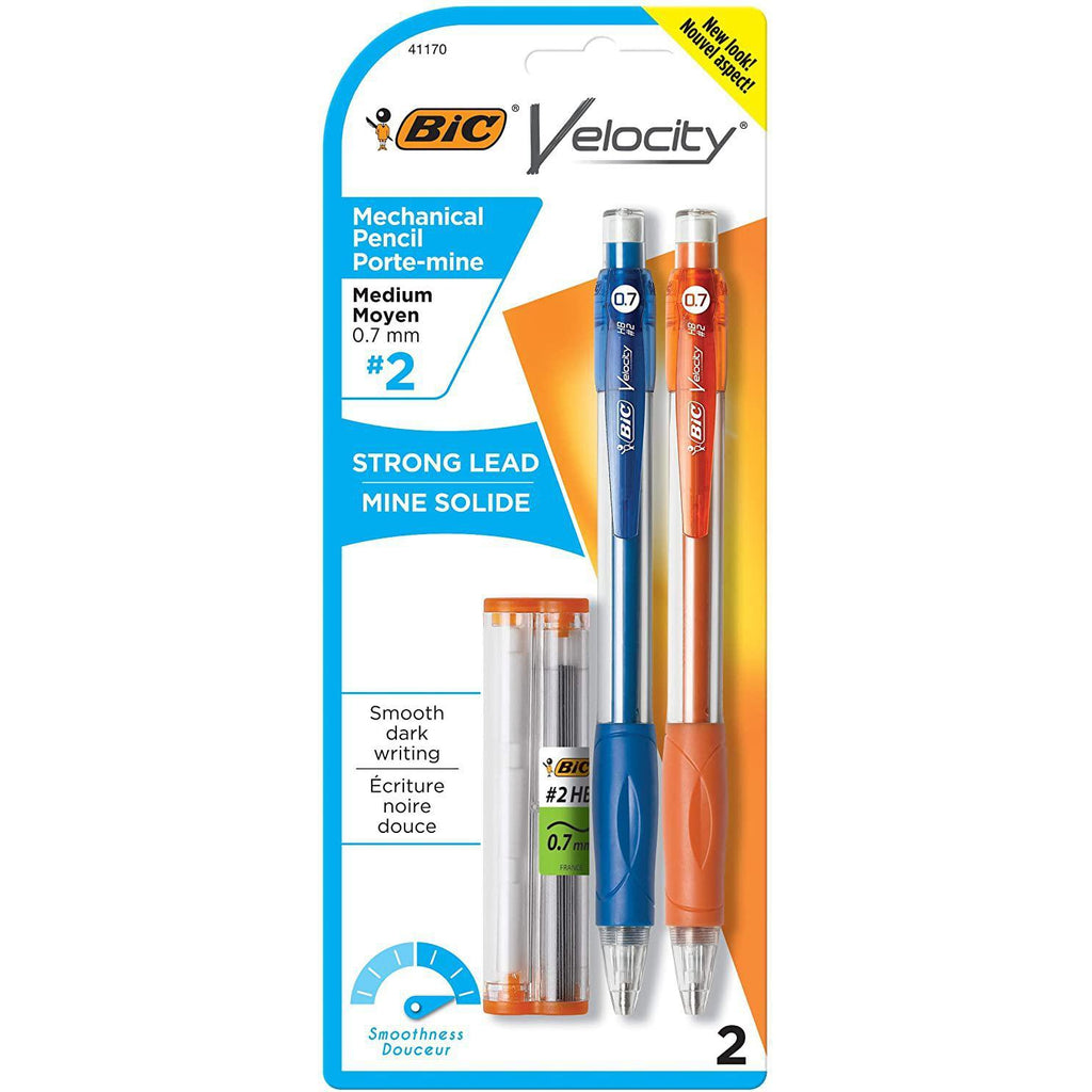 BIC Velocity Original Mechanical Pencil, Medium Point (0.7mm), 2 Count