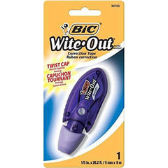 BIC Wite-Out Brand Mini Twist Correction Tape, White, 1 Count
