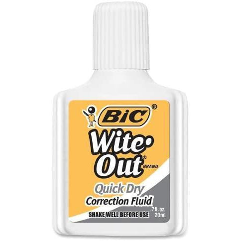BIC Wite-Out Quick Dry Correction Fluid, 20 ml, 1 Count