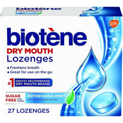 Biotene Dry Mouth Lozenges, Refreshing Mint - 27 Count