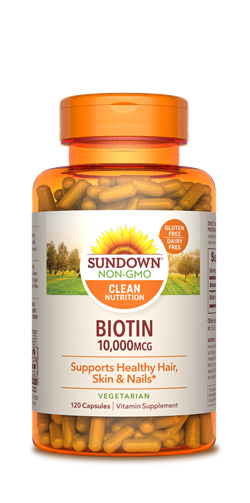 Sundown Biotin Capsules, 10,000 IU, 120 Count