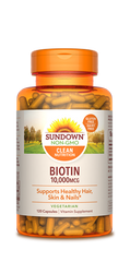 Sundown Biotin Capsules, 10,000 IU, 120 Count