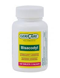 GeriCare Bisacodyl 5mg Enteric Coated Tablets, 100ct, Pack of 2