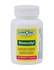 GeriCare Bisacodyl 5mg Enteric Coated Tablets, 100ct