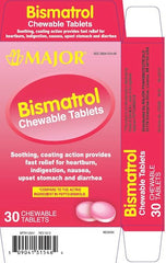 Major Bismatrol Chewable Tablets- 30 Tablets