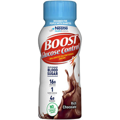 BOOST Glucose Control Nutritional Drink, Rich Chocolate, 8 Ounce Bottle, Pack of 24