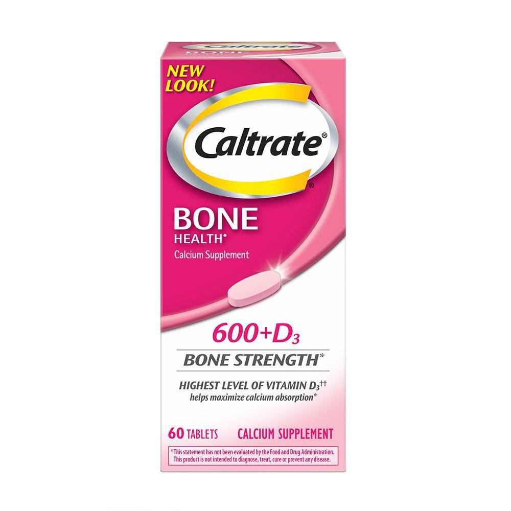 Caltrate 600 + D3 Calcium and Vitamin D Supplement, Bone Strength,  60 tablets