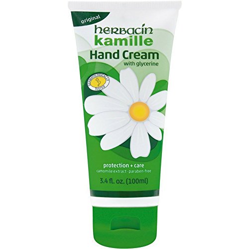 Herbacin Kamille Hand Cream with Glycerine - Chamomile extract - Paraben Free - 3.4 oz